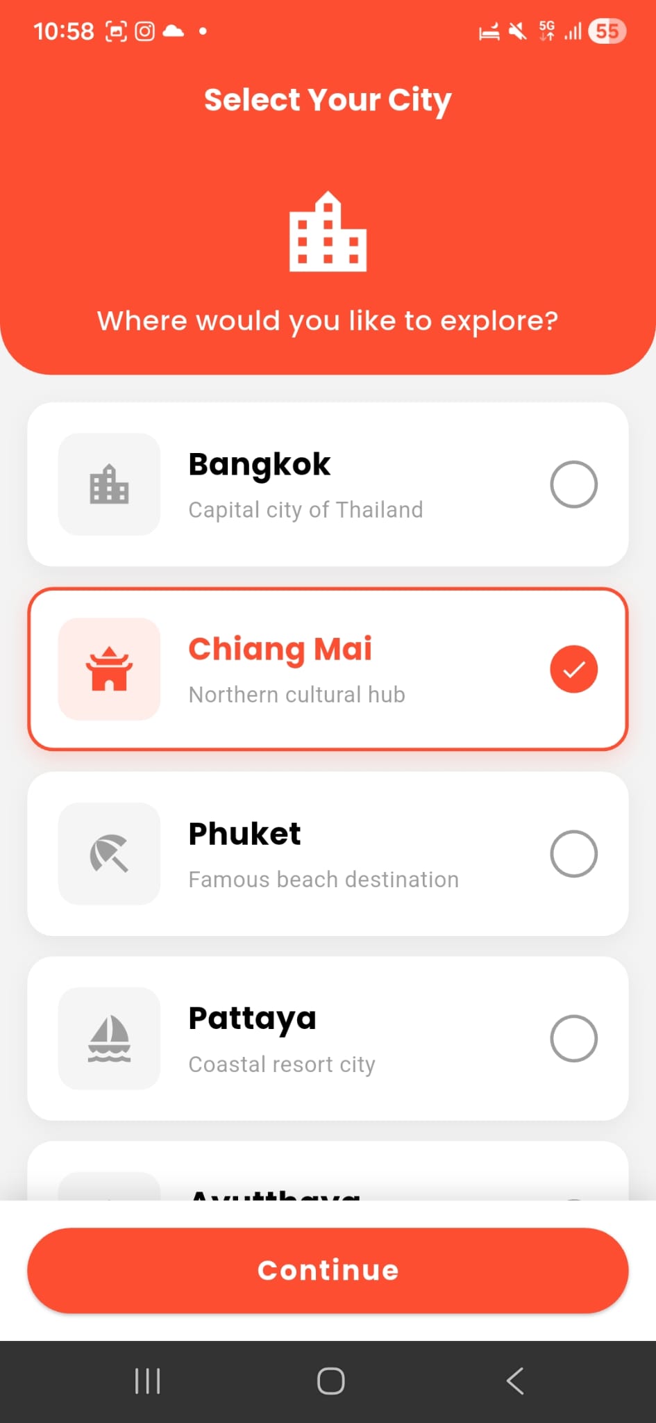 P'Yai city list Bangkok Chiang Mai Phuket