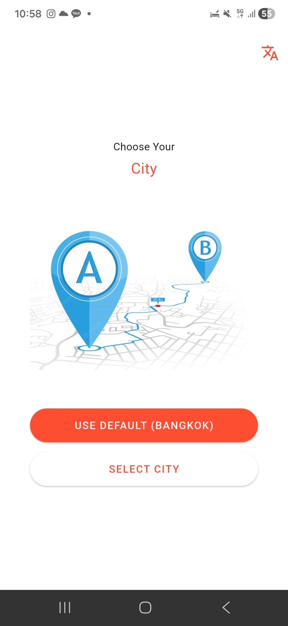 P'Yai city selection map